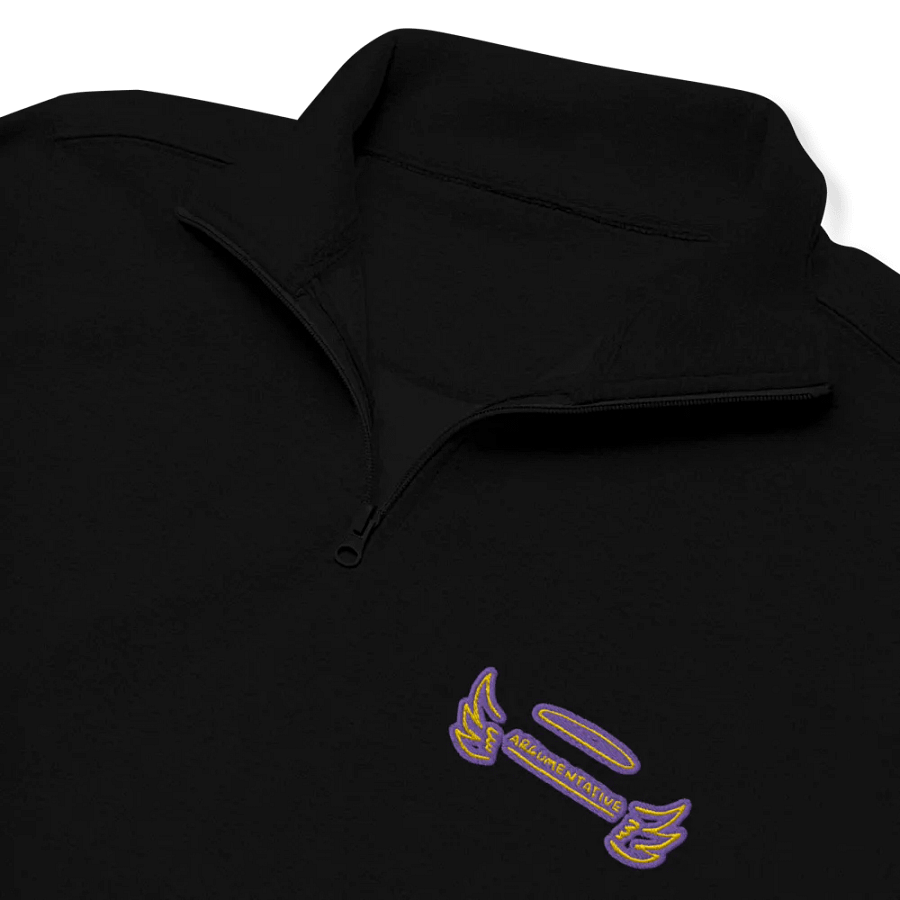 ANGELIC (tulip design) embroidered quarter zip product image (1)