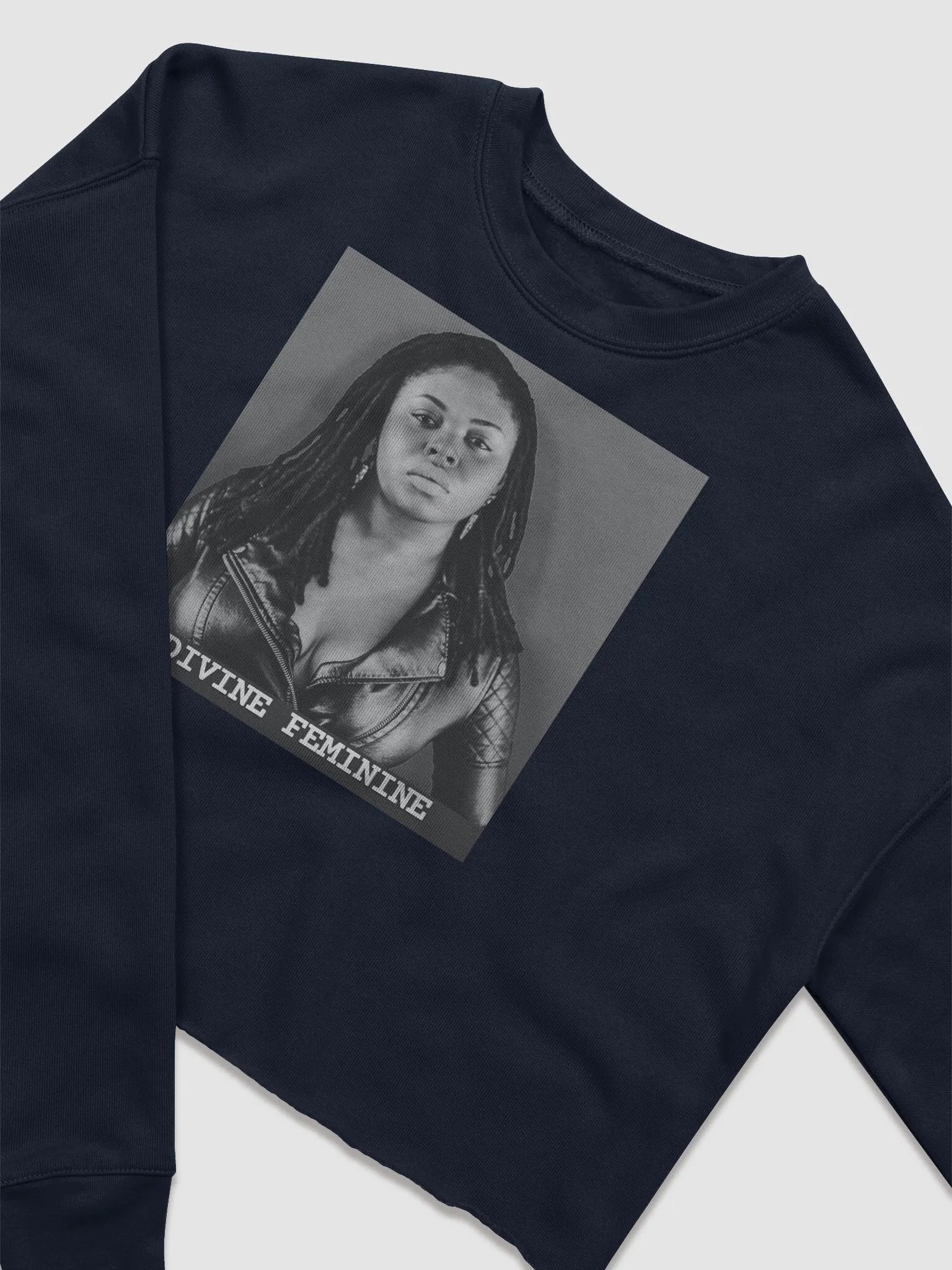 Divine Feminine Navy Crop Sweatshirt product image (3)