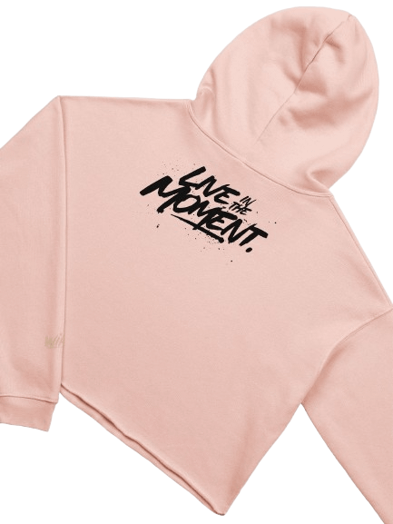 "Live In The Moment" Cropped Hoodie