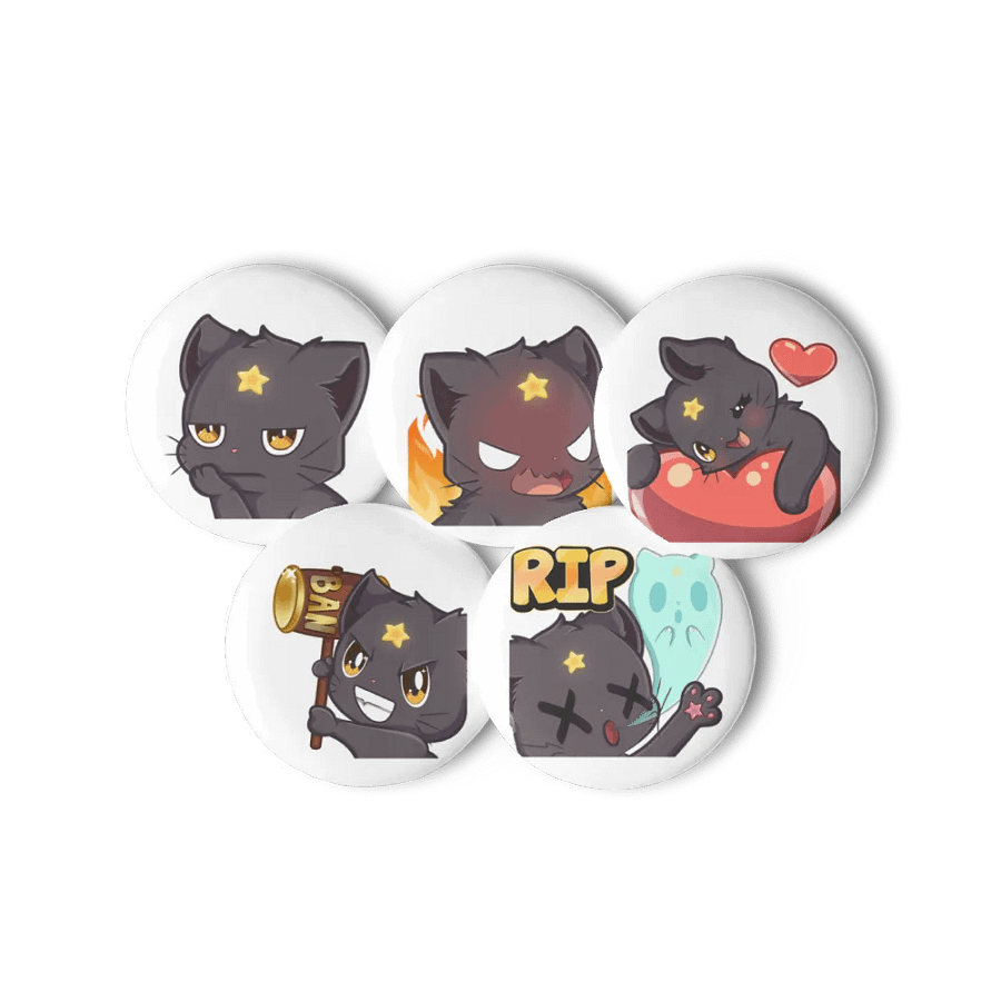 RIP Kitty Pin Button Set product image (6)