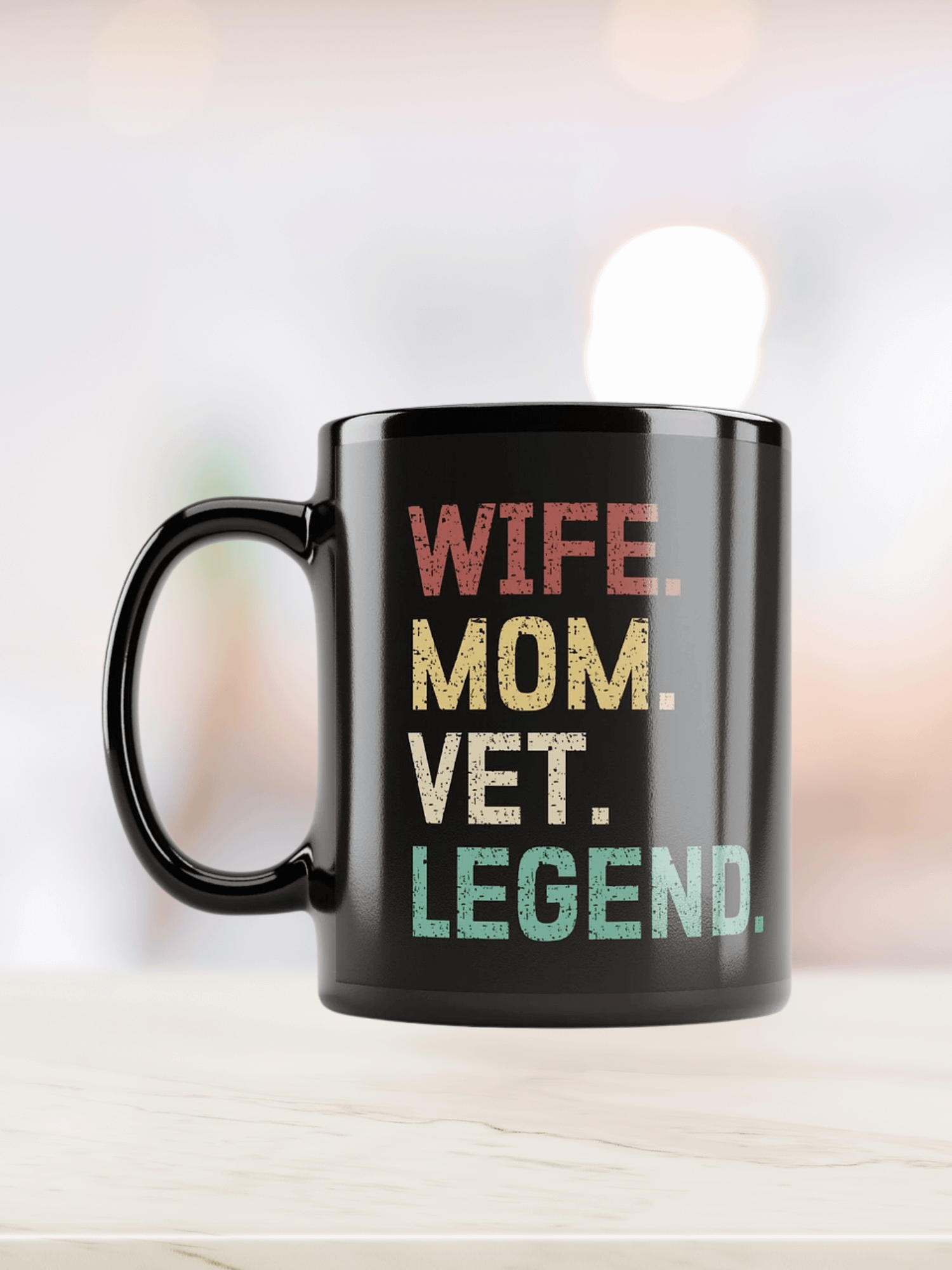 "Wife-Mom-Vet-Legend" black glossy mug product image (1)