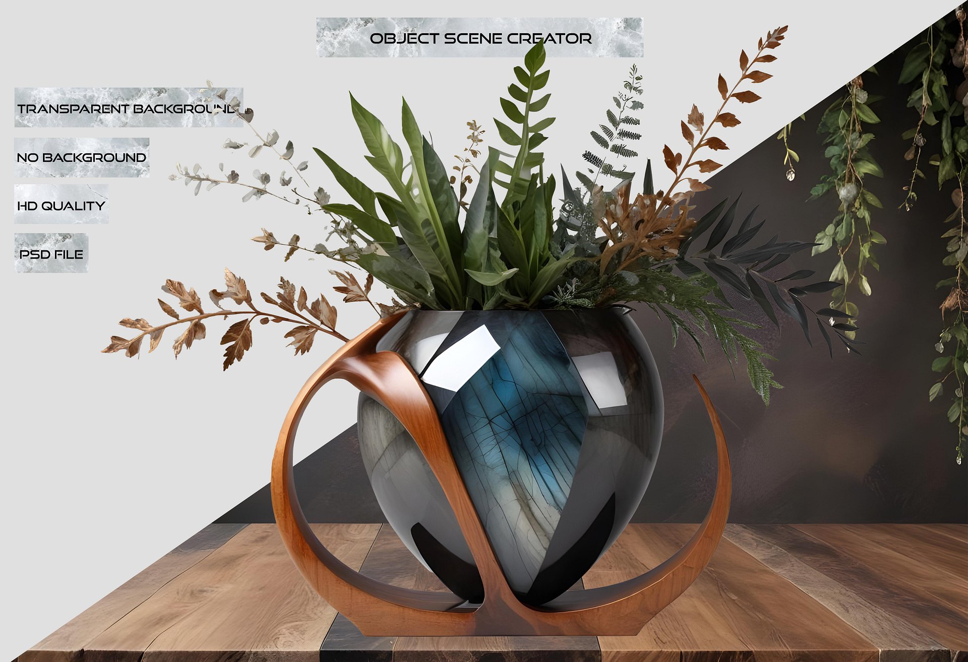 Celestial Symphony Bowl Vase – PNG product image (2)