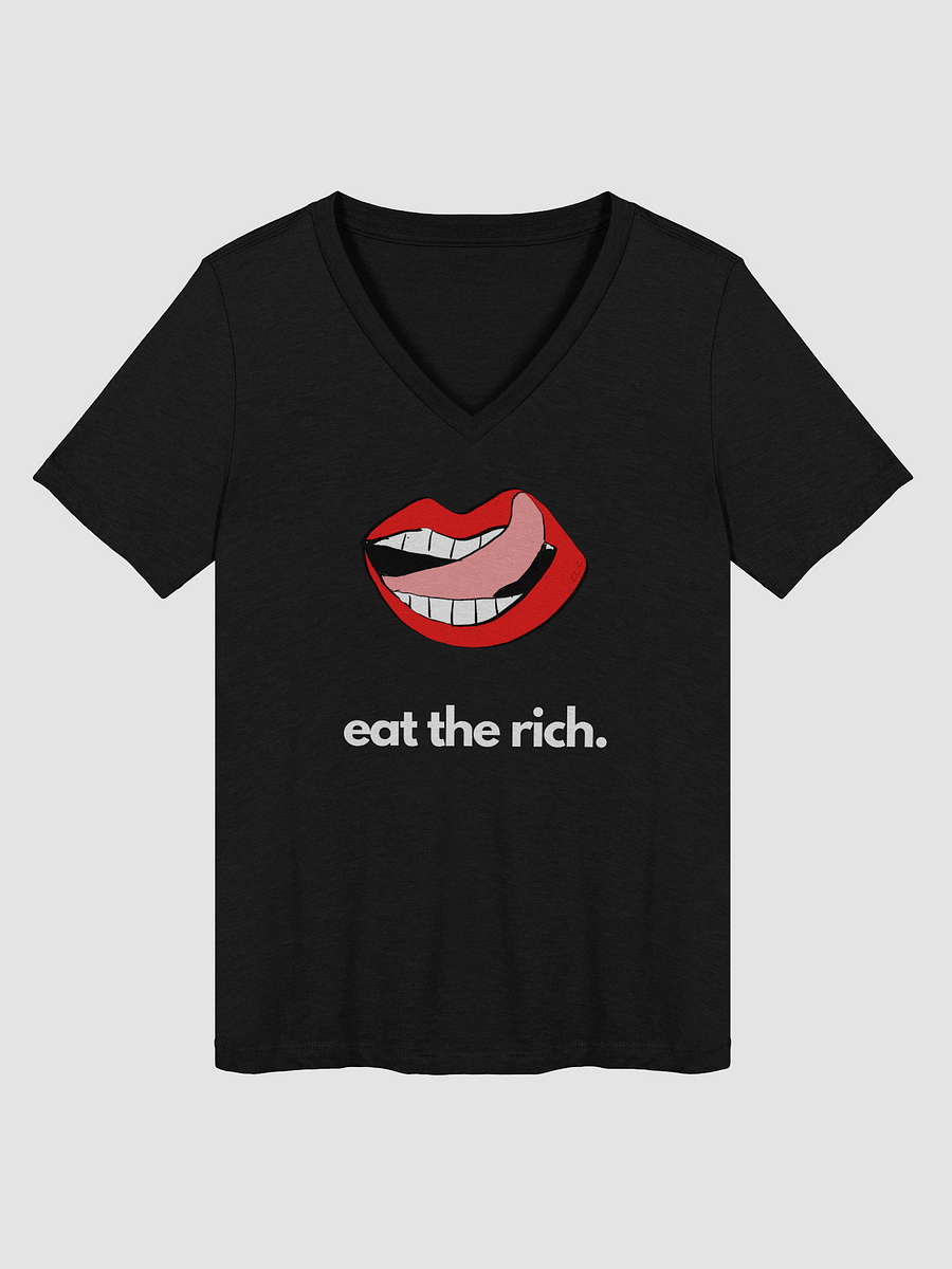 Eat The Rich Relaxed V-Neck Tee product image (10)