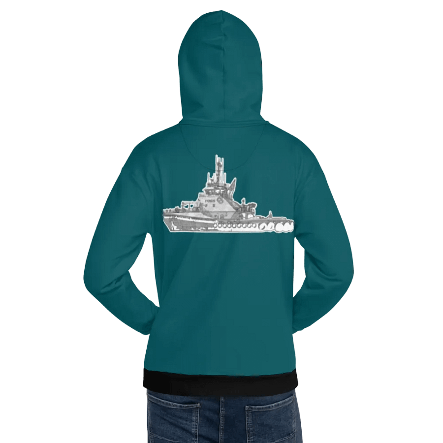 Teal Foss tug Sketch Hoodie product image (7)