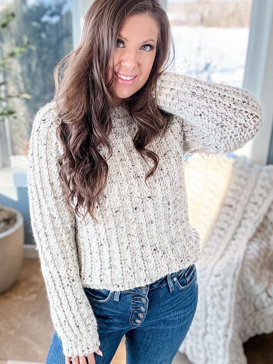 Winter Wonder Cable Pullover Crochet Pattern product image (4)