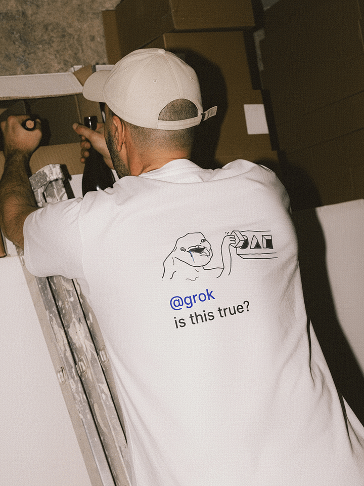 "@grok is this true?" t-shirt - 100% cotton product image (1)