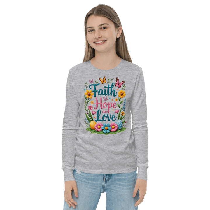 Faith Hope and Love Springtime Youth T-Shirt product image (21)