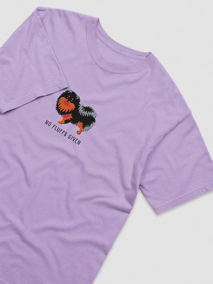 No Fluffs Given T-Shirt(Embroidered) of a Pomeranian(Black & Tan) product image (6)