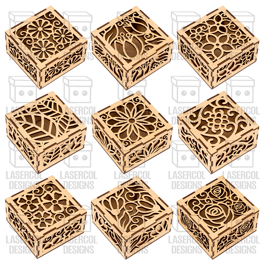 10 Boxes Set 1 (2 Sizes) - Laser Cut Files product image (7)