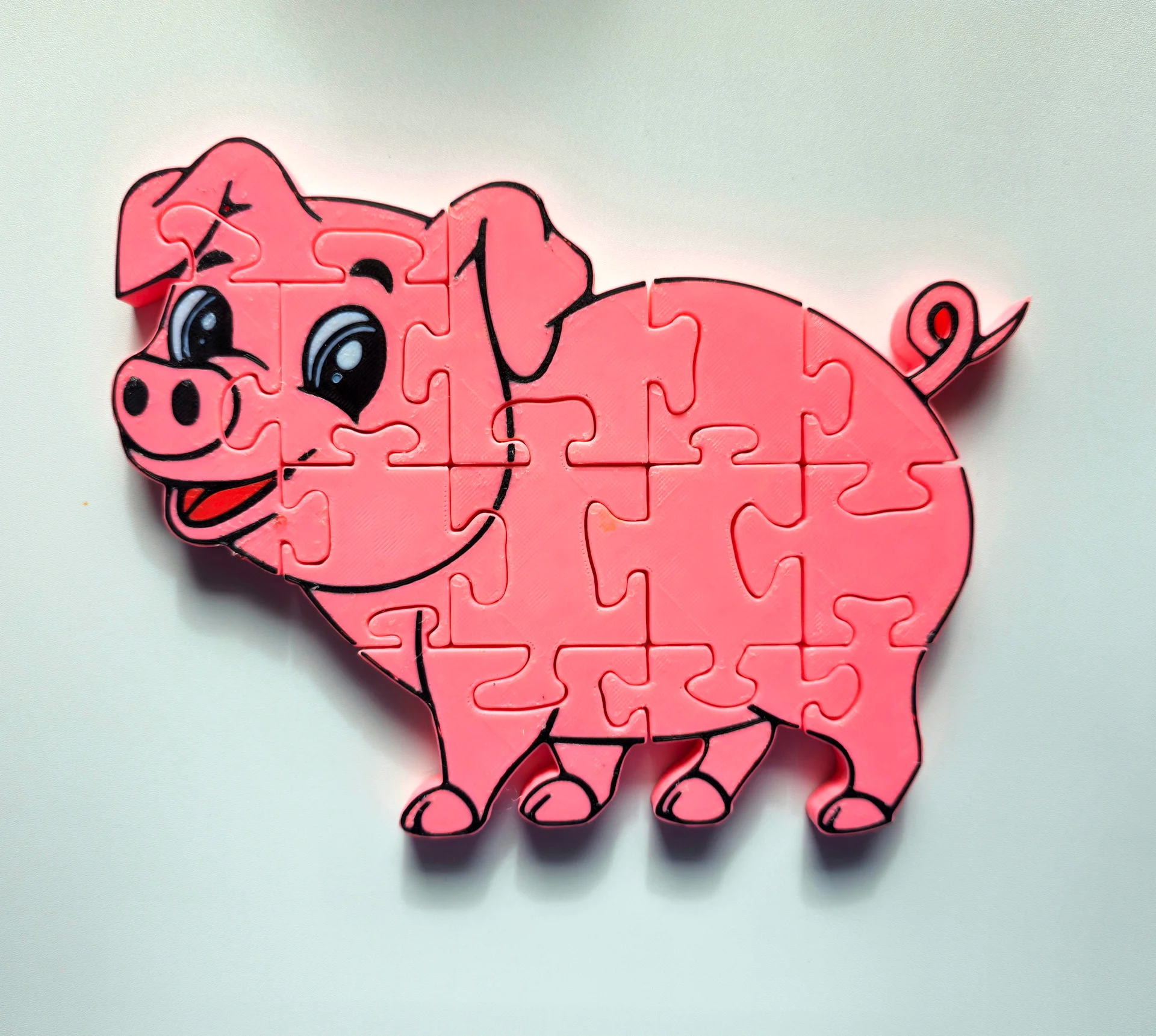 Pig 3D Printed Jigsaw Puzzle – A Barnyard Friend for Playtime! product image (1)