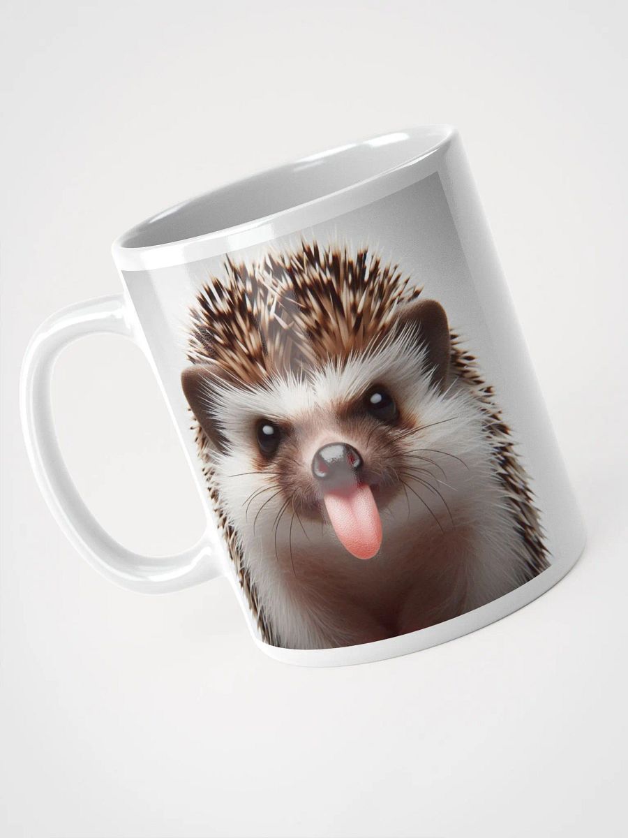 Rude Hedgehog #Humorous Glossy Mug - White product image (3)
