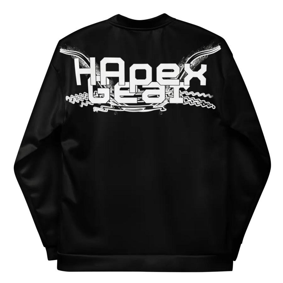 Bomber Jacket - Black - White HApex Gear Black Logo product image (10)
