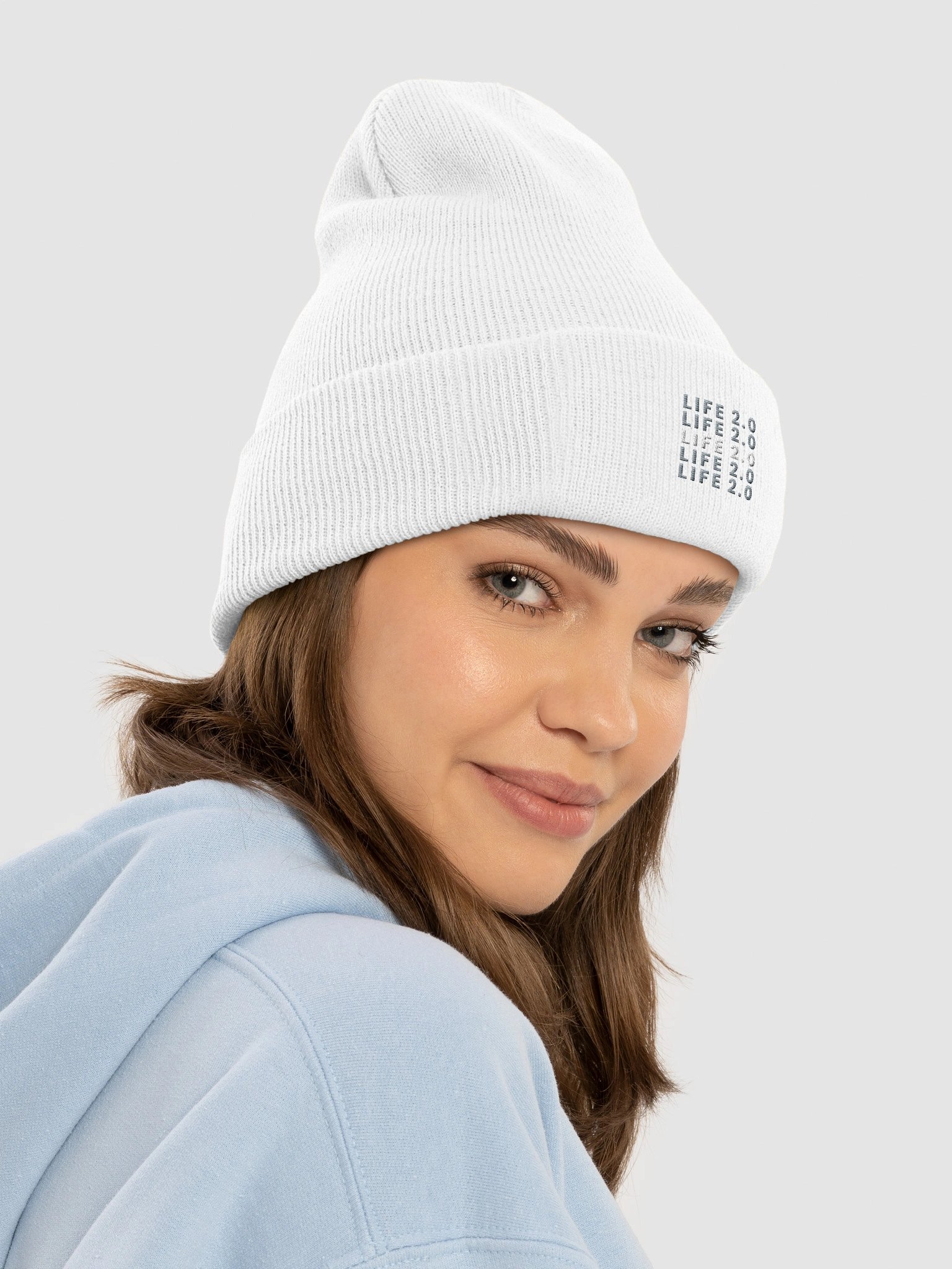 Life 2.0 Beanie In White product image (4)
