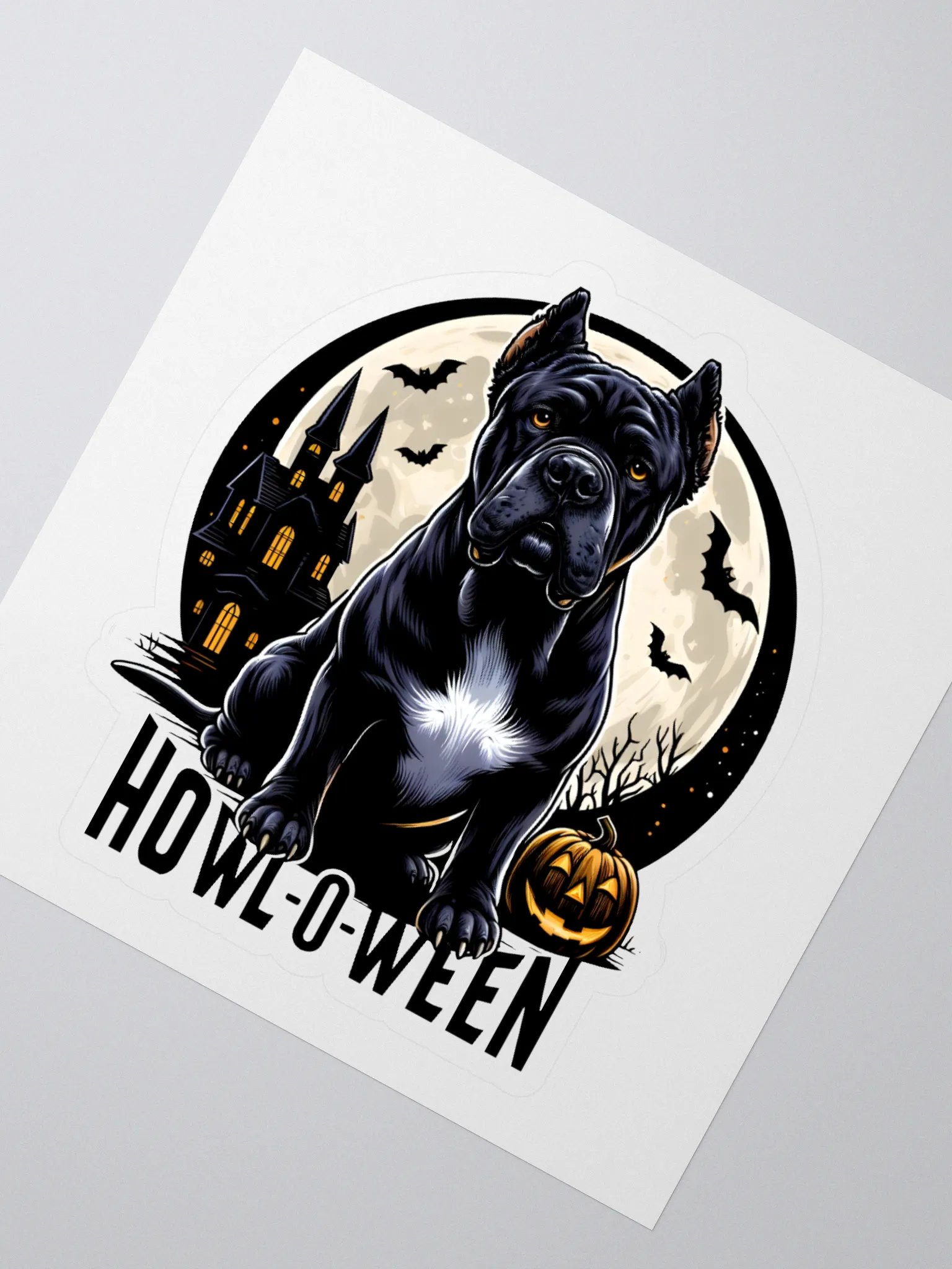 Cane Corso Happy Howl-o-Ween Sticker product image (2)