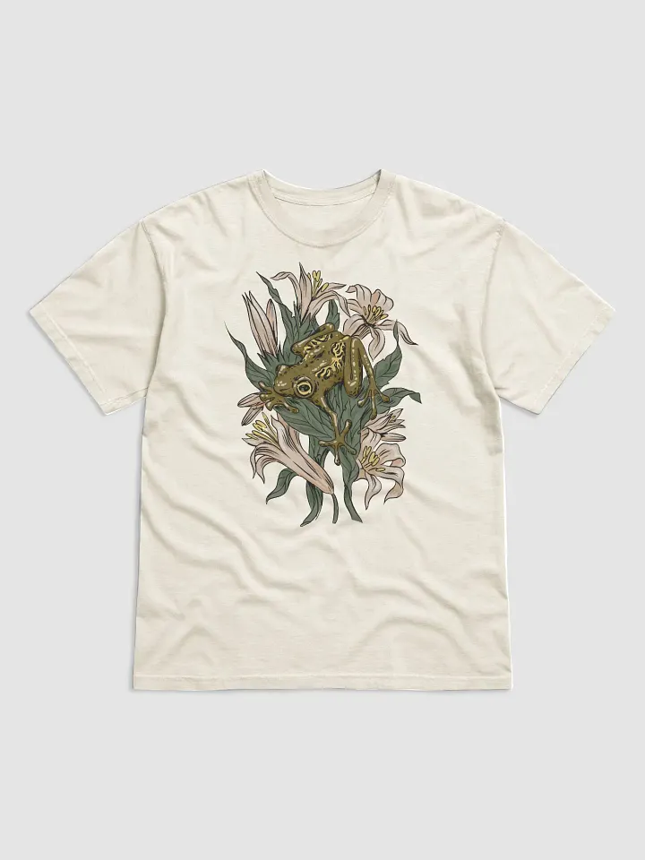 Goblincore and Cottagecore Shirts for Frog Lovers | Forest Frog on some Water Lilies Botanicals T-Shirt product image (11)