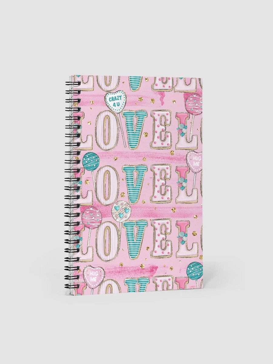 Pastel Water-colored Love Spiral Notebook product image (3)