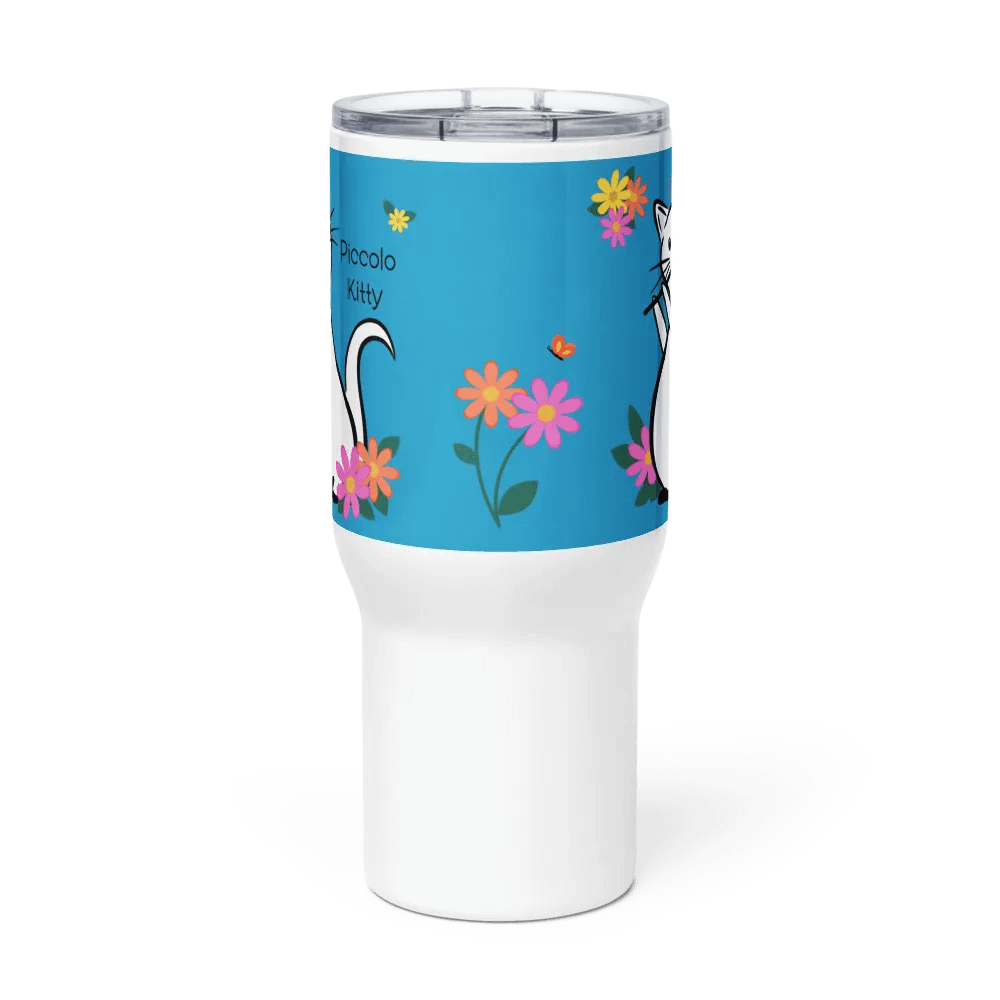 Flute Kitty Travel Mug w handle - Piccolo product image (2)