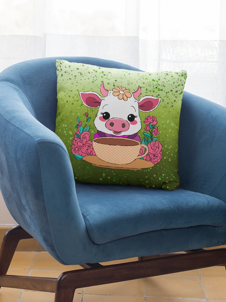 Coffee Break Cow Pillow product image (1)