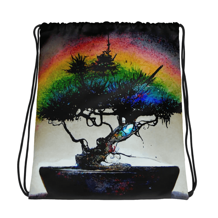 Rainbow Bonsai Dreams Drawstring Bag product image (1)