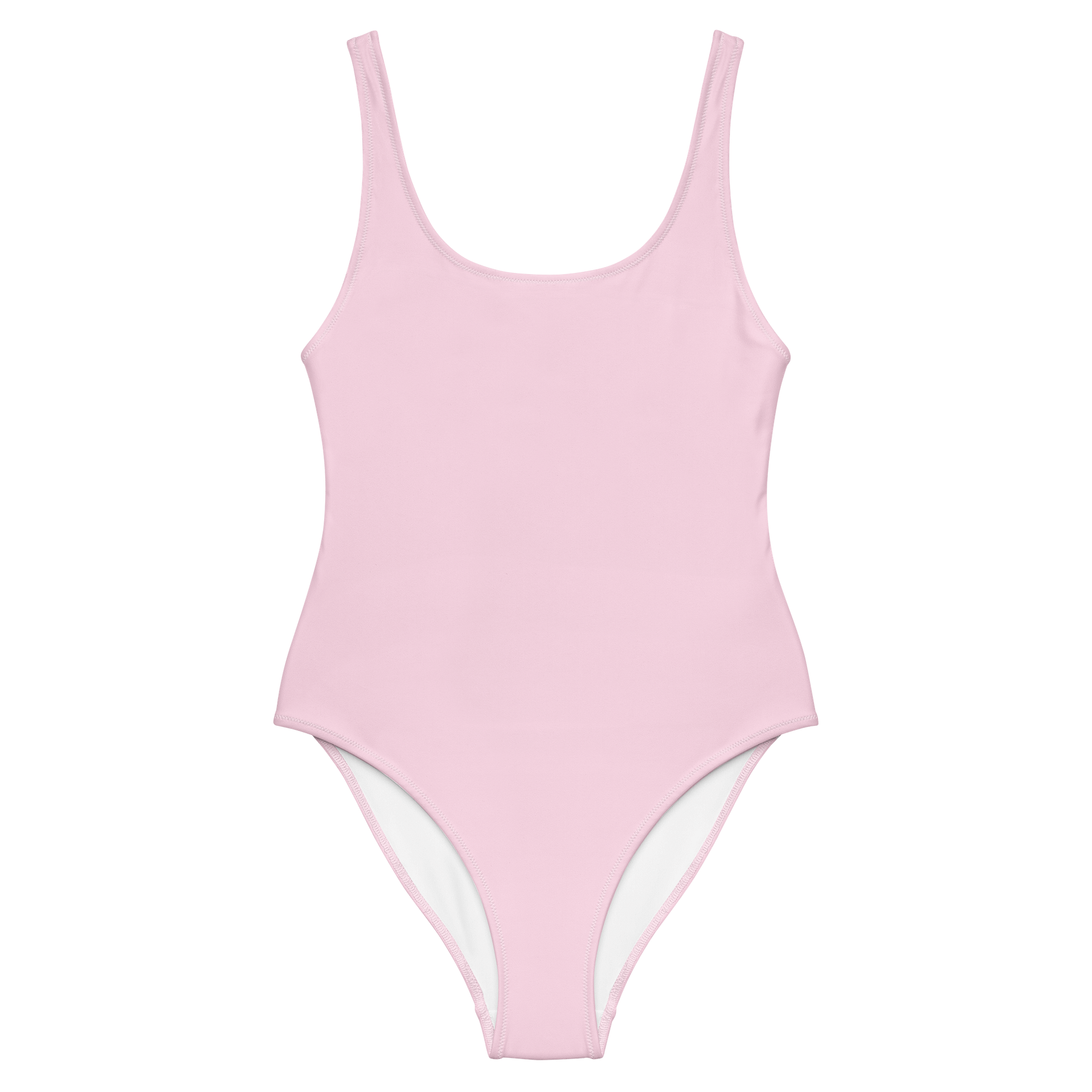 Baby Pink Solid Color Retro Inspired Women's One Piece Swimsuit product image (1)