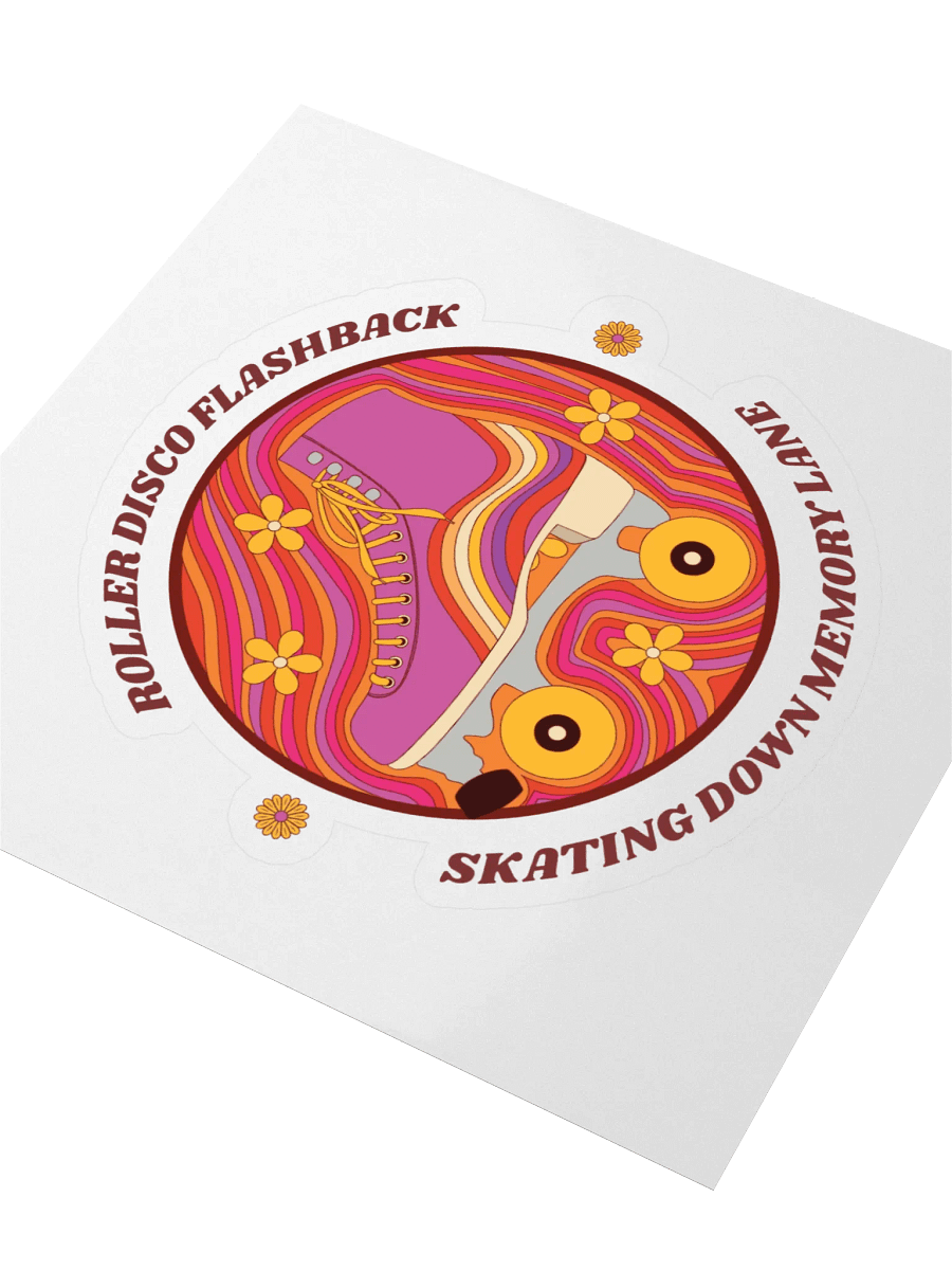 Retro Roller Skate Dream Kiss Cut Sticker product image (3)