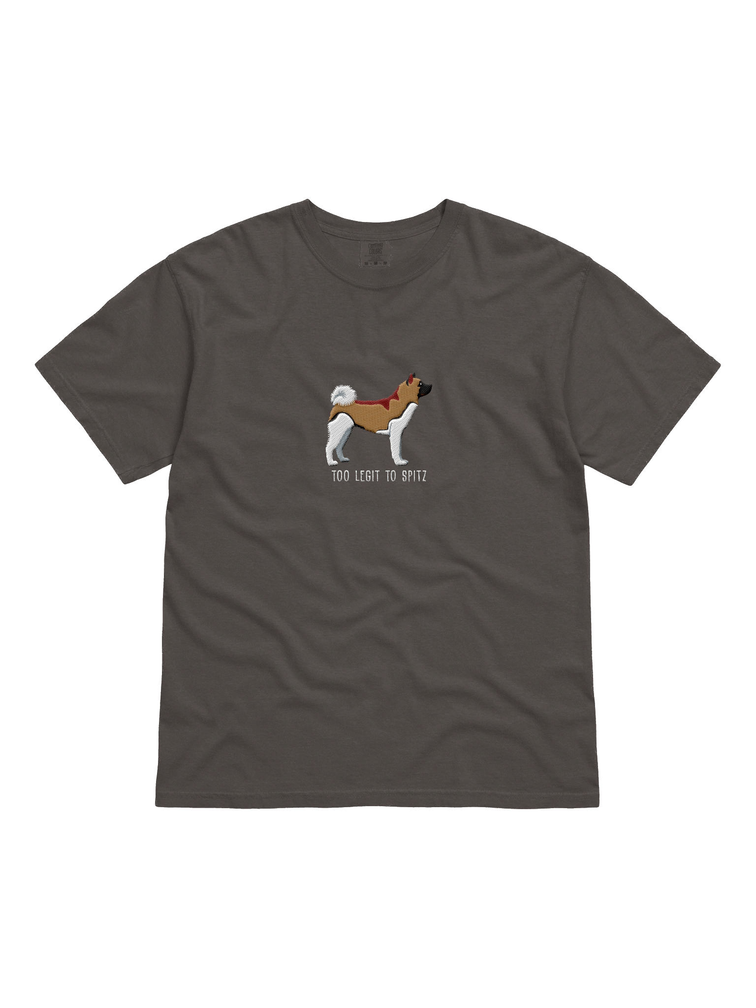 Too Legit to Spitz T-Shirt(Embroidered) of an American Akita(Brown) product image (6)