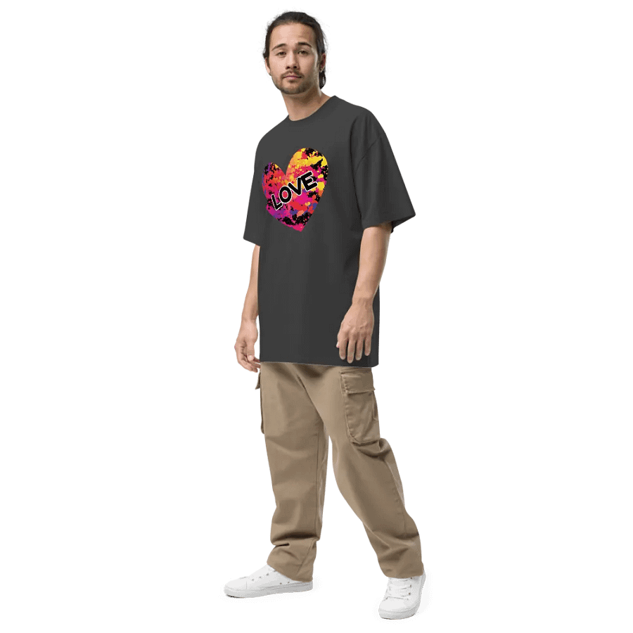 Vibrant Love Splatter Oversized Tee product image (5)