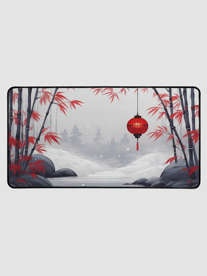 Snowy Lantern Large Desk Mat (15.5 x 31.5) product image (2)