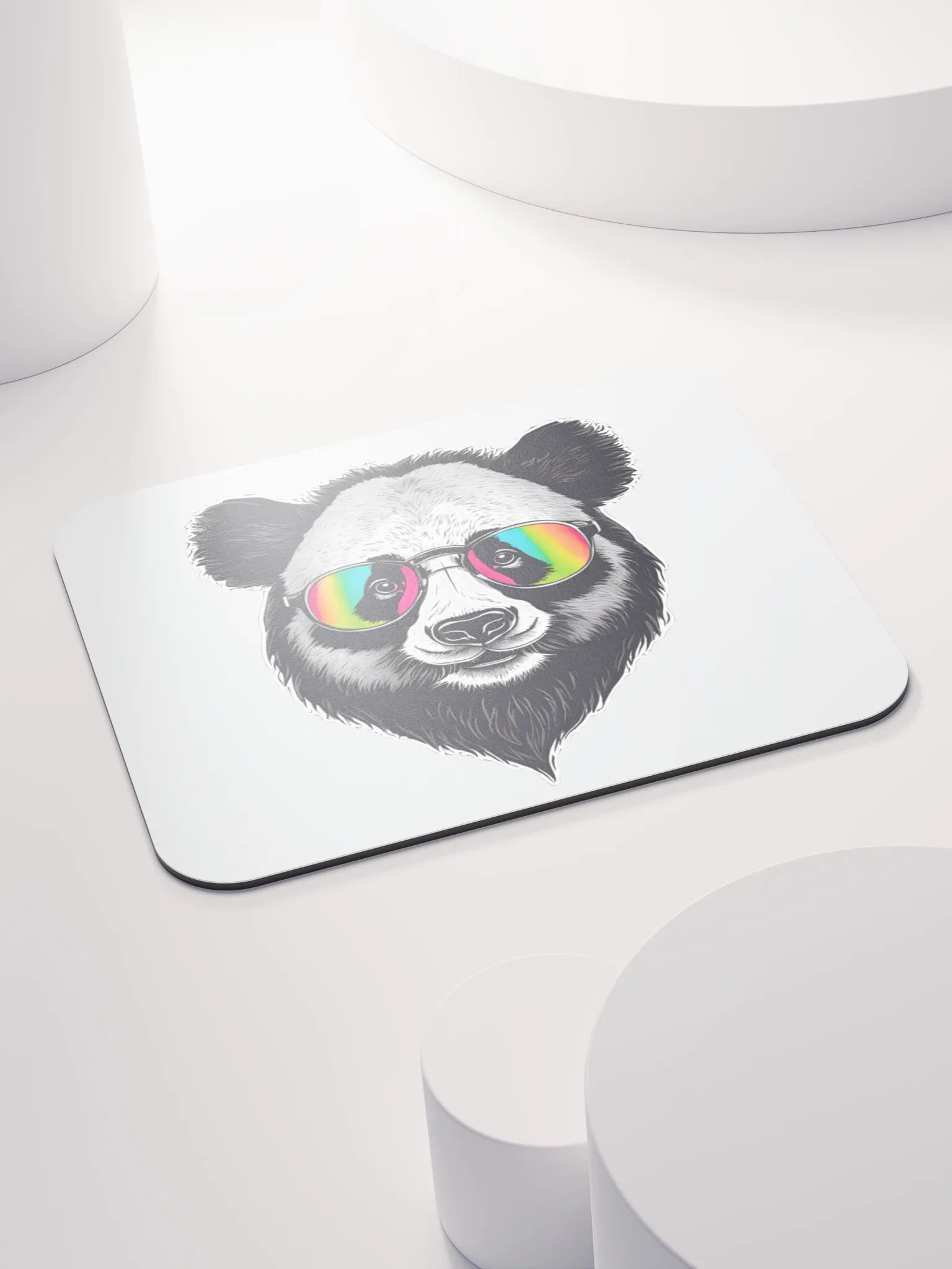 Rainbow Aviator Panda Mouse Pad product image (4)
