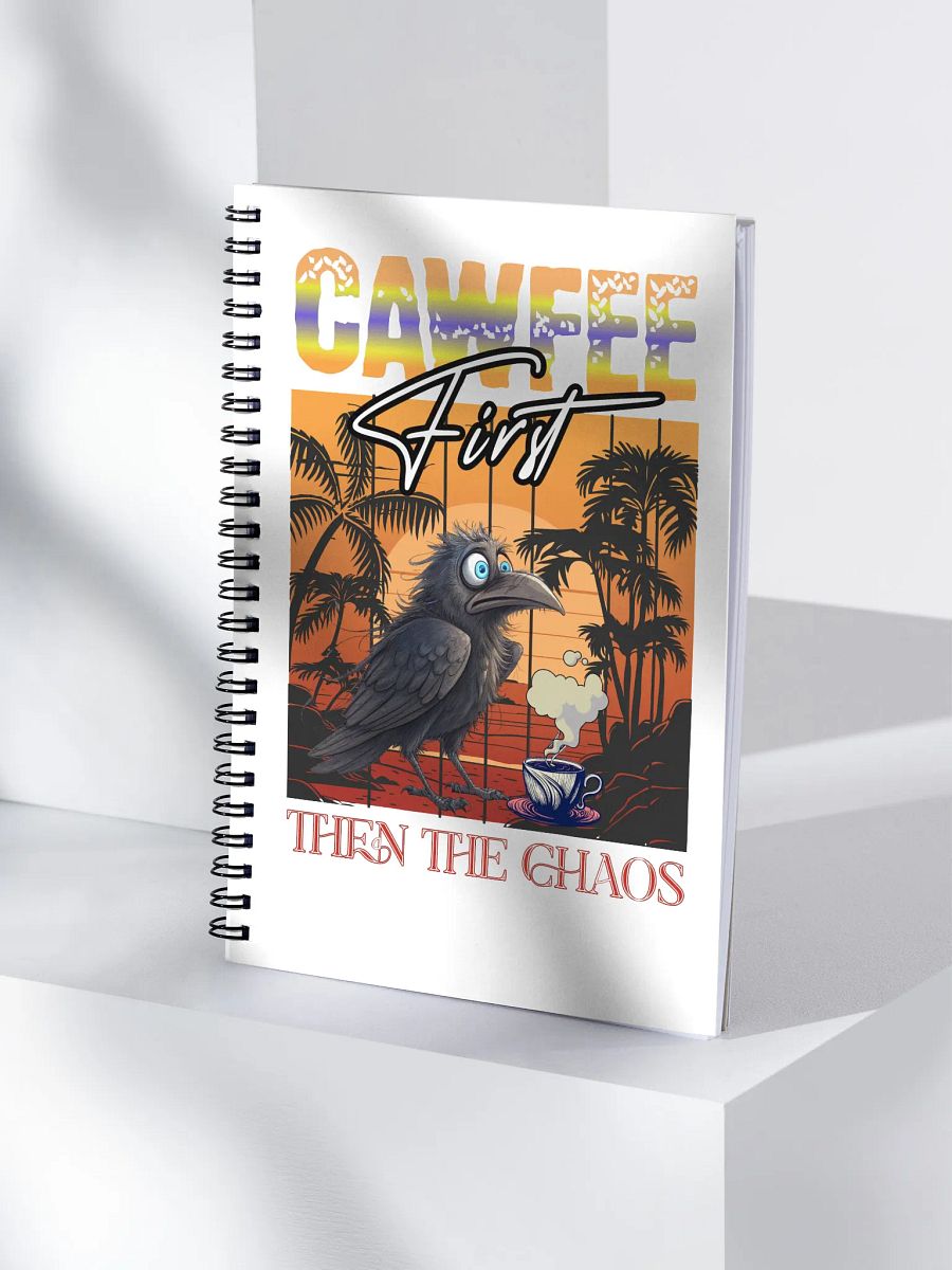 Cawfee First Then The Chaos Spiral Notebook product image (1)