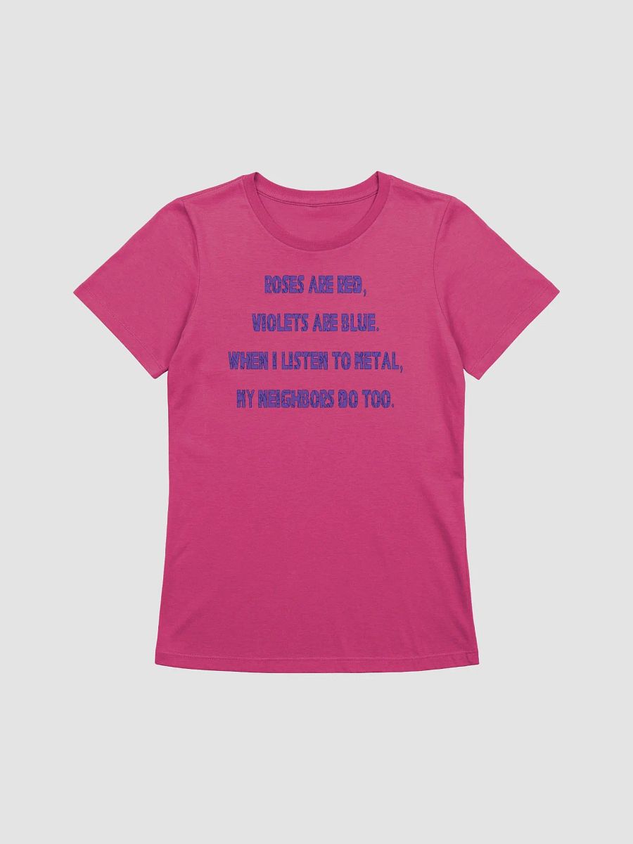 Roses Are Metal Relaxed-Fit Fitted T-Shirt product image (1)