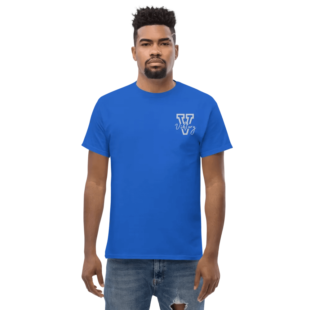 Adult Shirt Blue (white logo) product image (3)