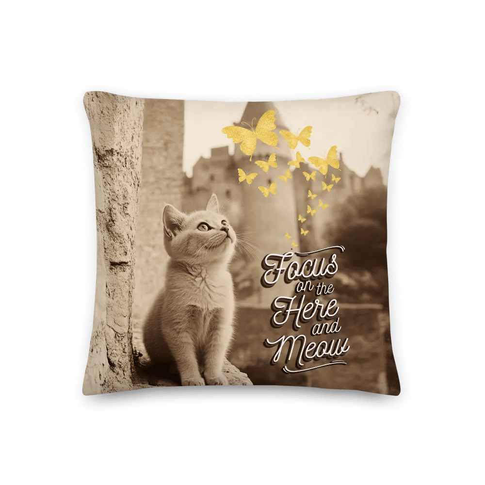 Here and Meow: Decorative Pillow product image (1)