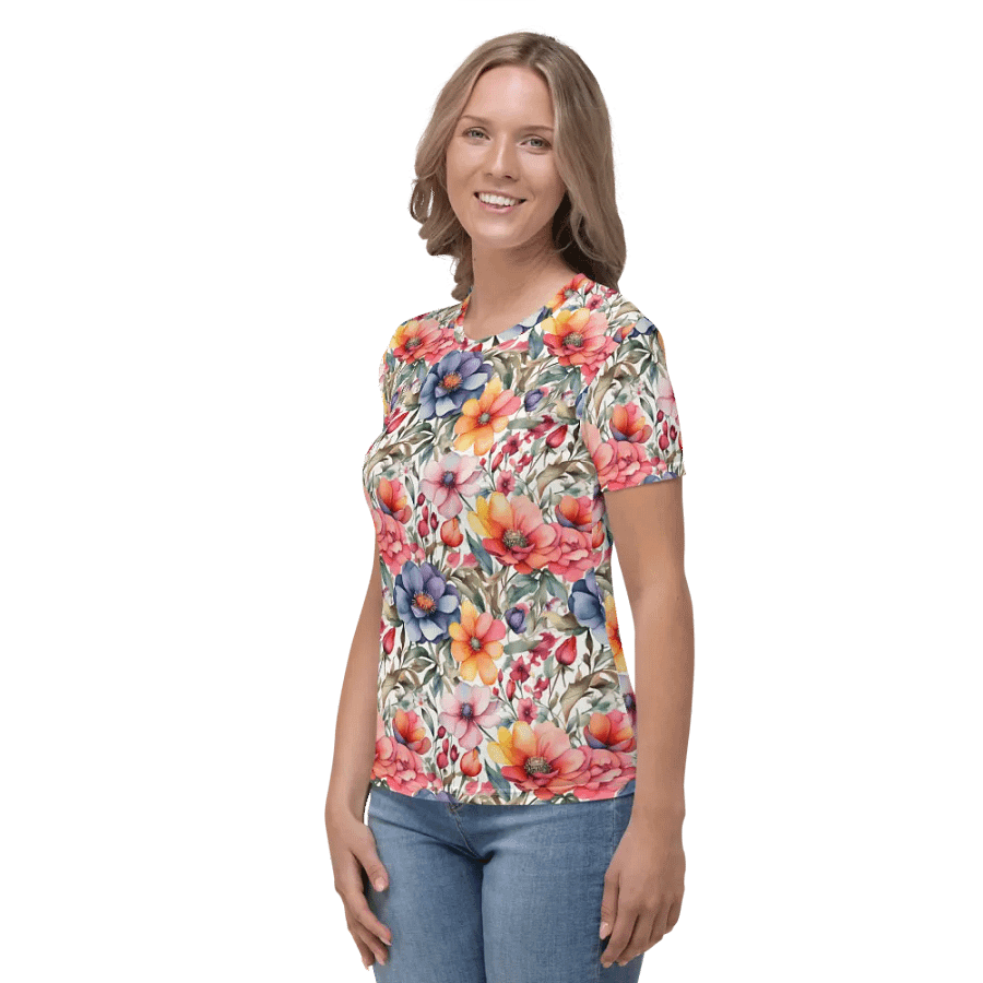 Floral Pattern All Over Print T-shirt product image (5)