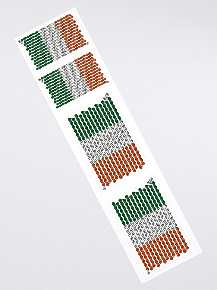 Ireland Bike Chain Flag Stickers, Mixed Size 4 Pack product image (1)