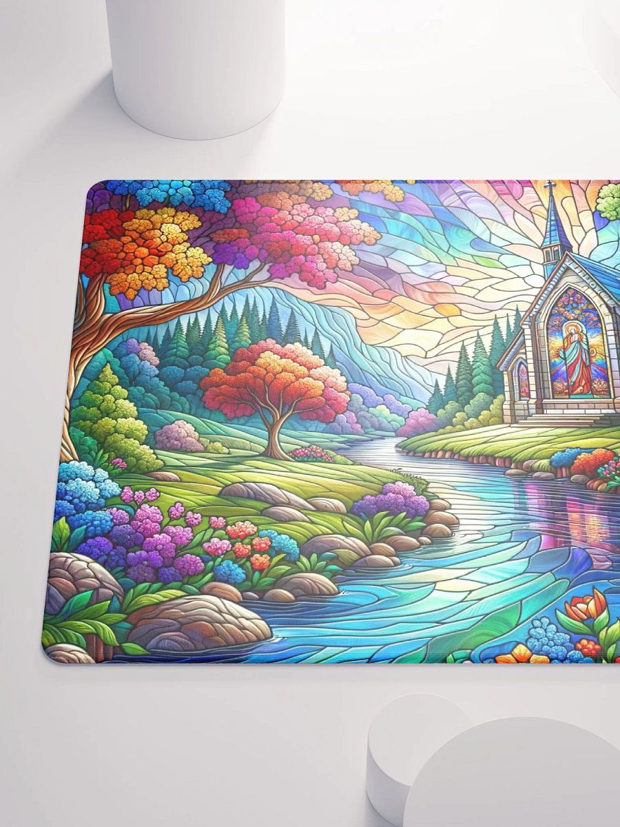 Stain-glass Style Chapel Mouse Mat product image (10)