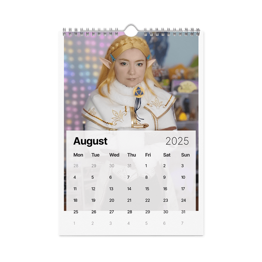 Princess Zelda (Winter Outfit) Cosplay 2025 Wall Calendar product image (2)