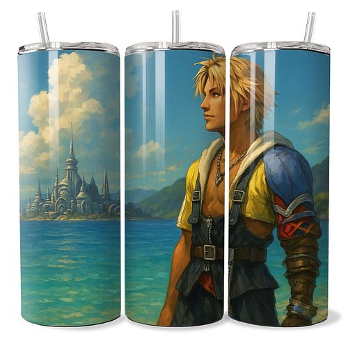 💫 Journey through Spira with these breathtaking 20oz Final Fantasy X tumblers! 🌊✨

From Tidus standing by the sea to Yuna ben...