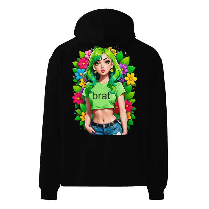 Brat - Premium Hoodie (Black) Brat Life - v2 (Back Printed Design) product image (1)