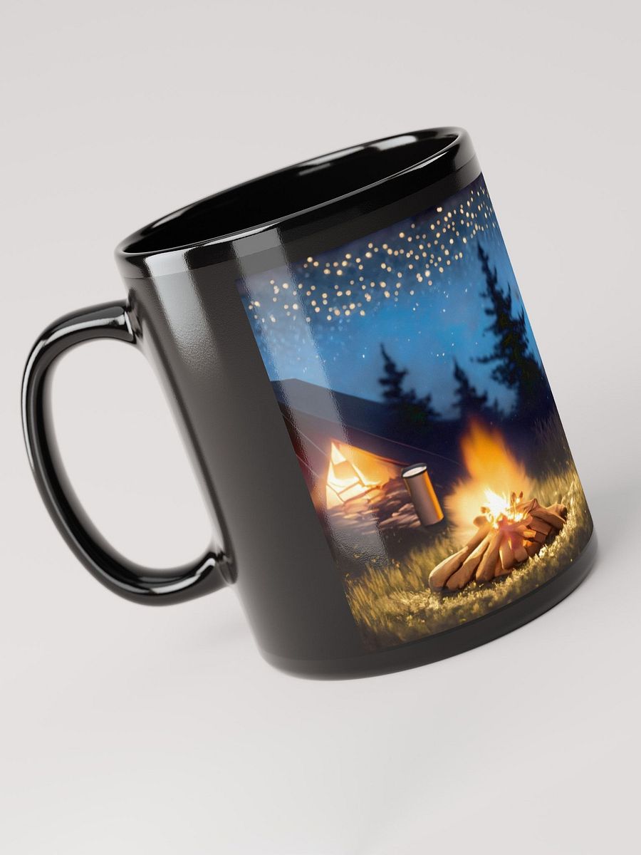 Campfire Design Companion: a Golden Retriever Black Glossy Mug for Dog product image (5)