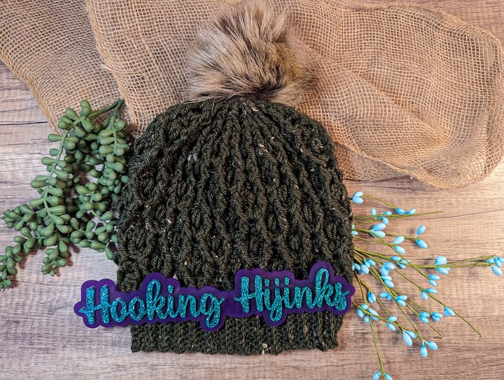 Wavy Dots Beanie - Green Tweed product image (1)