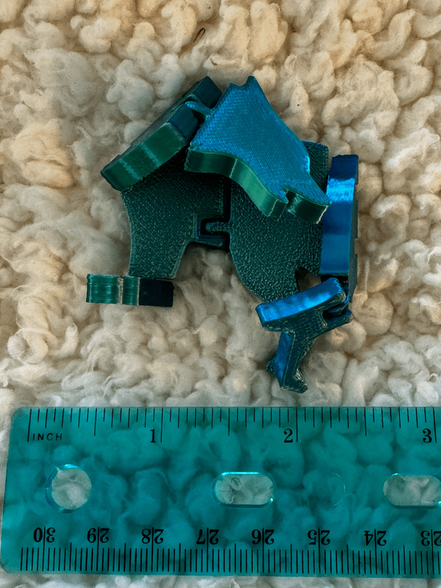 Howling Wolf PLA 3D Printed Flexi — 13 TO LIFE Keychain product image (3)