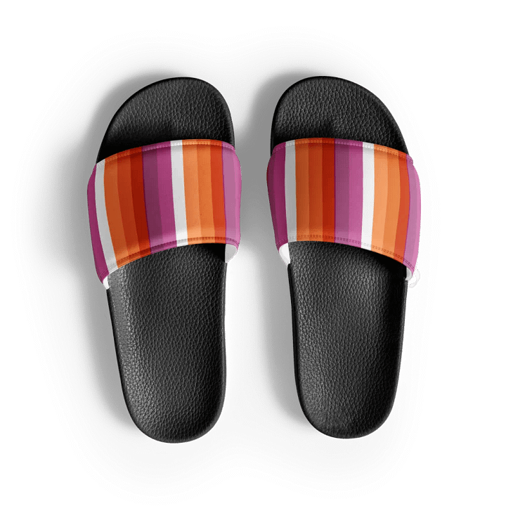 Pink And Orange Stripe Men's Shoe product image (2)