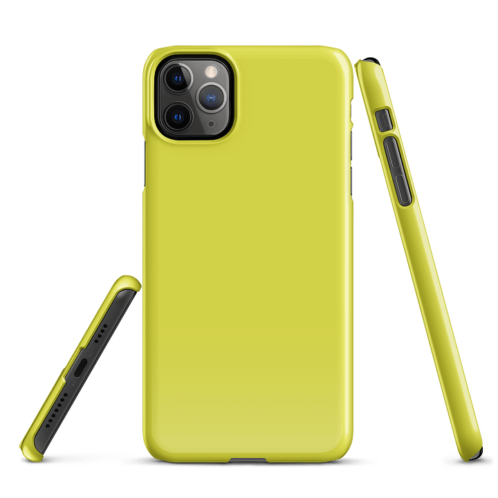 Lemon Lime Yellow Green Solid Color iPhone® Glossy Snap Case product image (3)