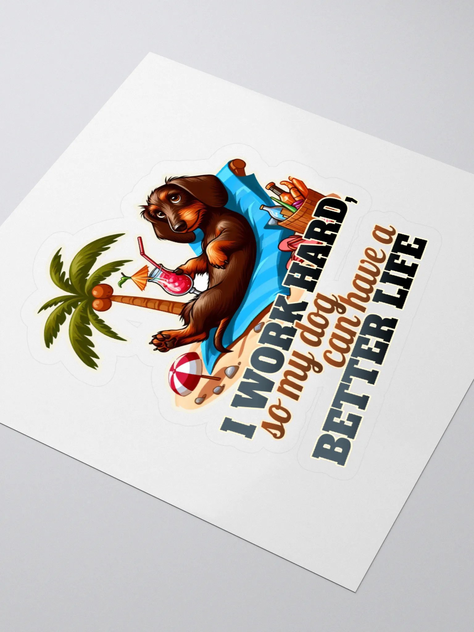 Work Hard – Dachshund Sticker Set product image (3)