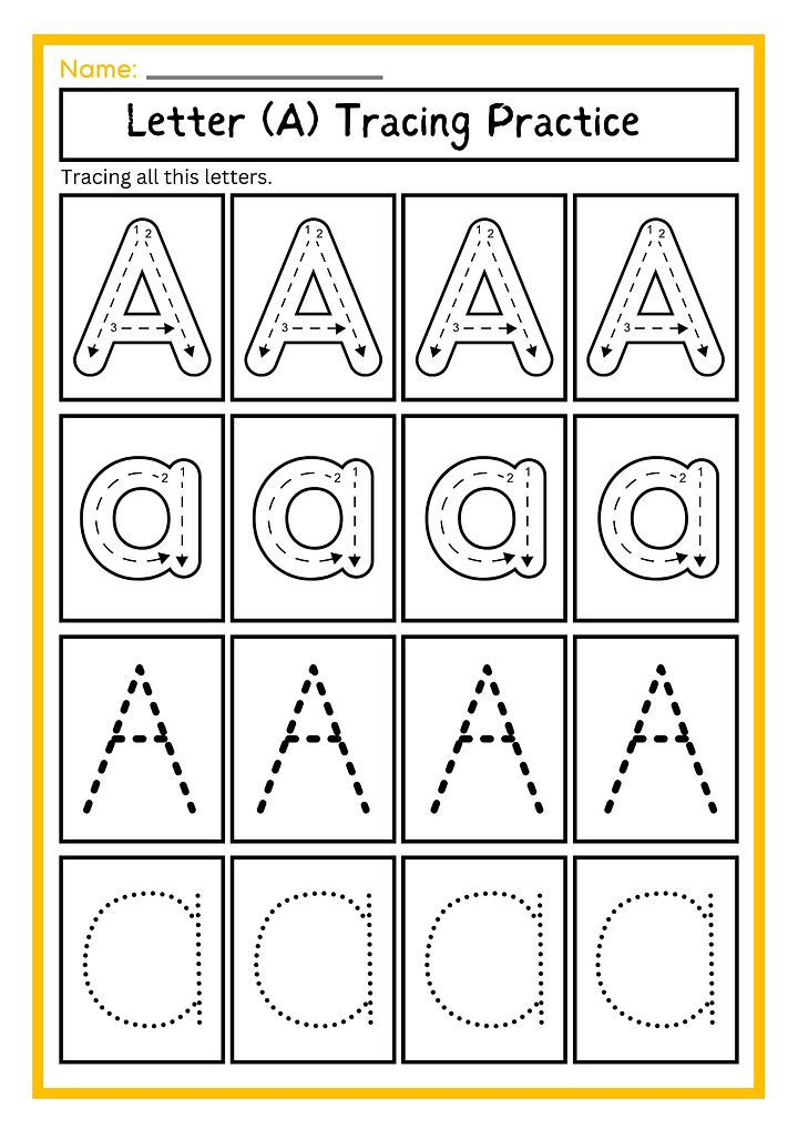 Kindergarten Letter Tracing Worksheets product image (1)