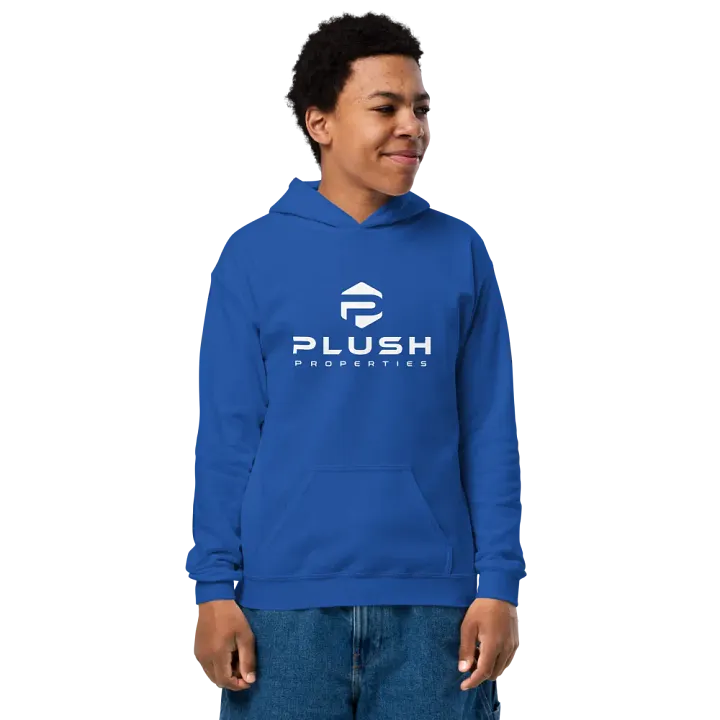 Plush Kiddie Plush Hoodie - Blue w/ White Logo product image (1)