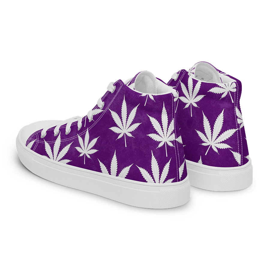 Purple Haze Women's High Top Canvas Shoes product image (5)