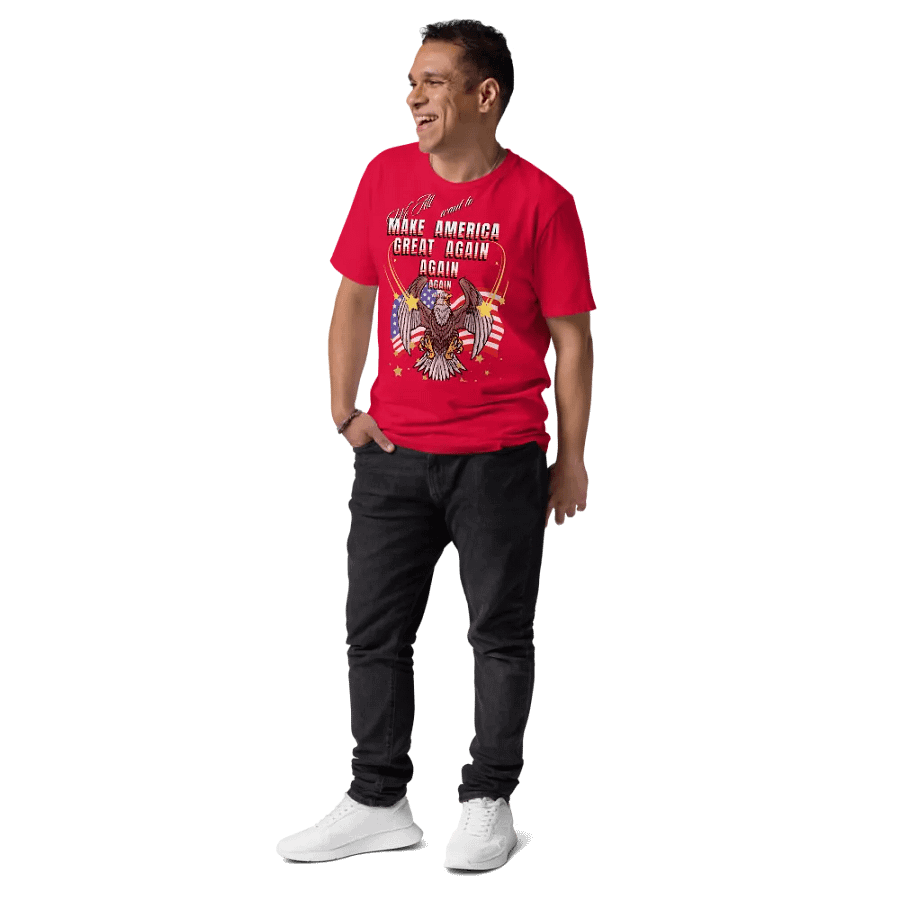 Maga t shirts We all want to Make America Great again For all Americans. eagle design Organic cotton unisexTees up to 6XL product image (10)