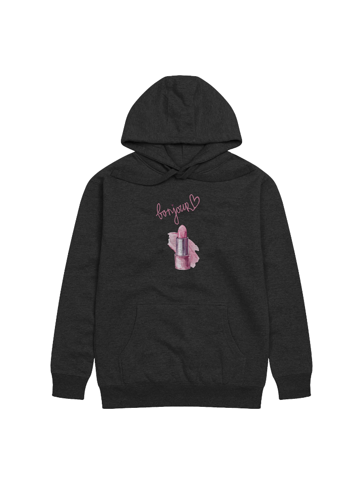 Bonjour Pink Lipstick Illustrated Hoodie product image (5)